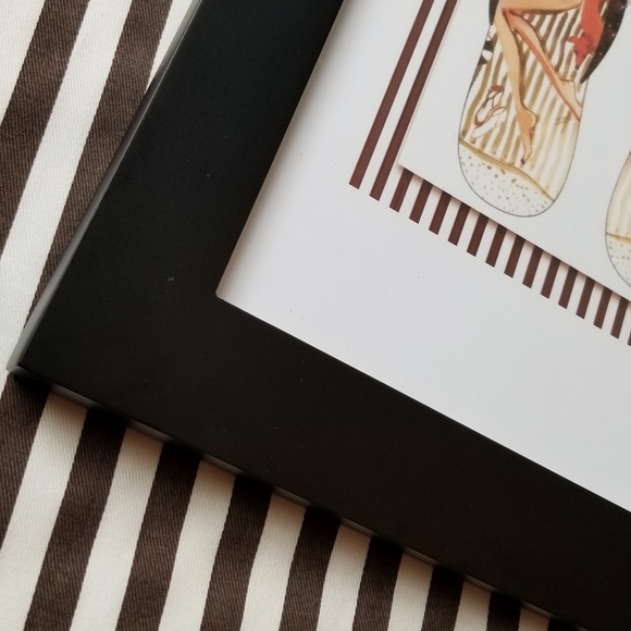 ❗Authentic Henri Bendel Store Display Art Bendel Girl on Black Frame❗ - Picture 3 of 9